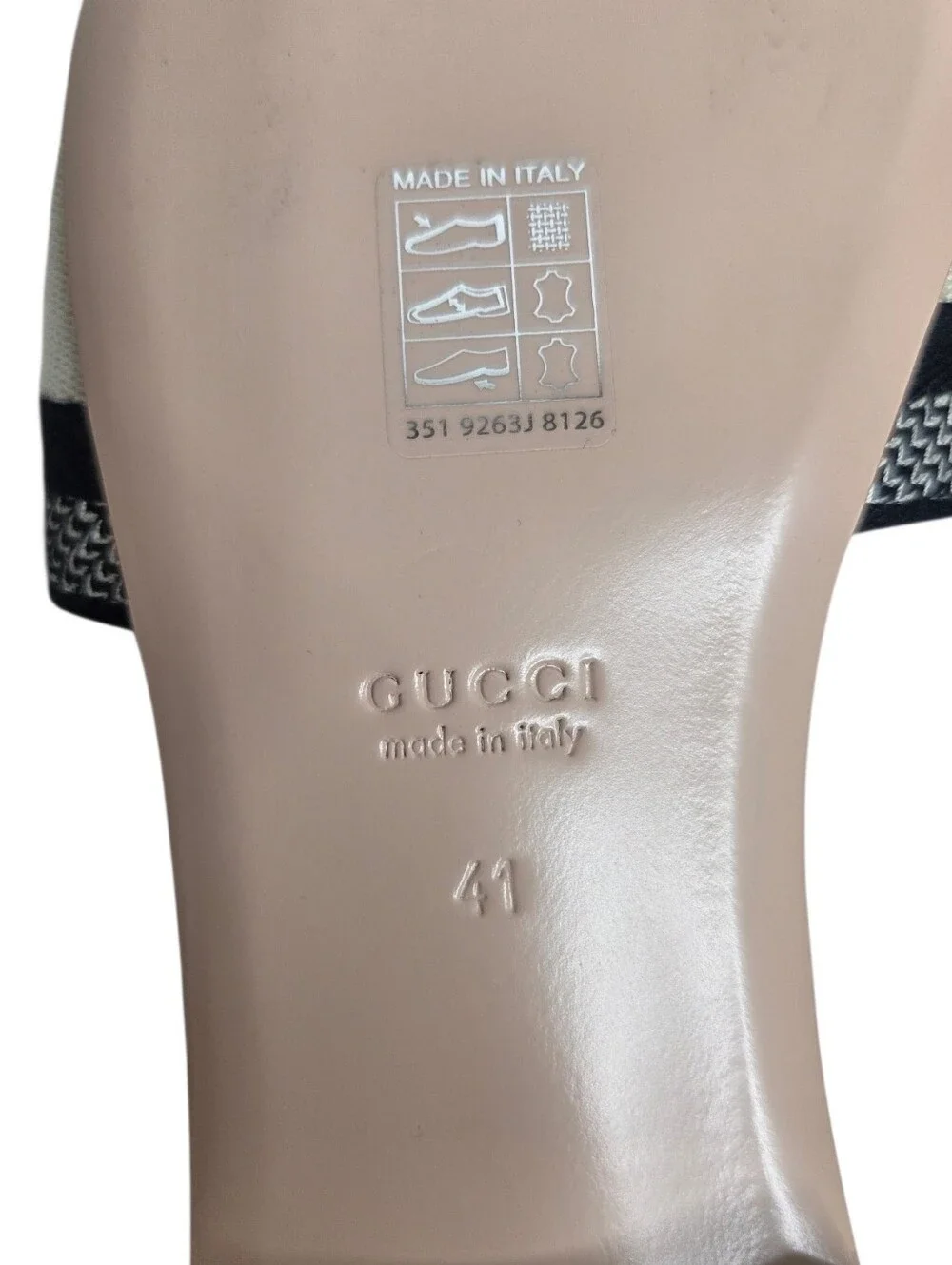 GUCCI Jane Embroidered Logo Slide Sandals